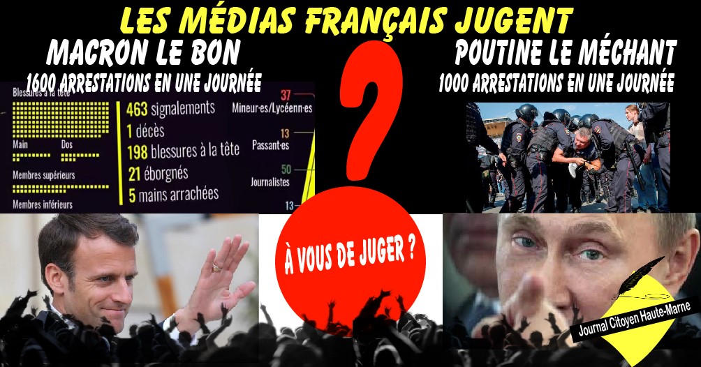 Actualités France Haute Marne les médias jugent Macron le Bon Poutine le méchant et vous info le journal citoyen de Haute Marne