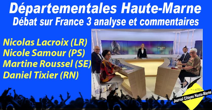 Daniel Tixier face à Nicolas Lacroix France 3 débat des départementales Haute Marne