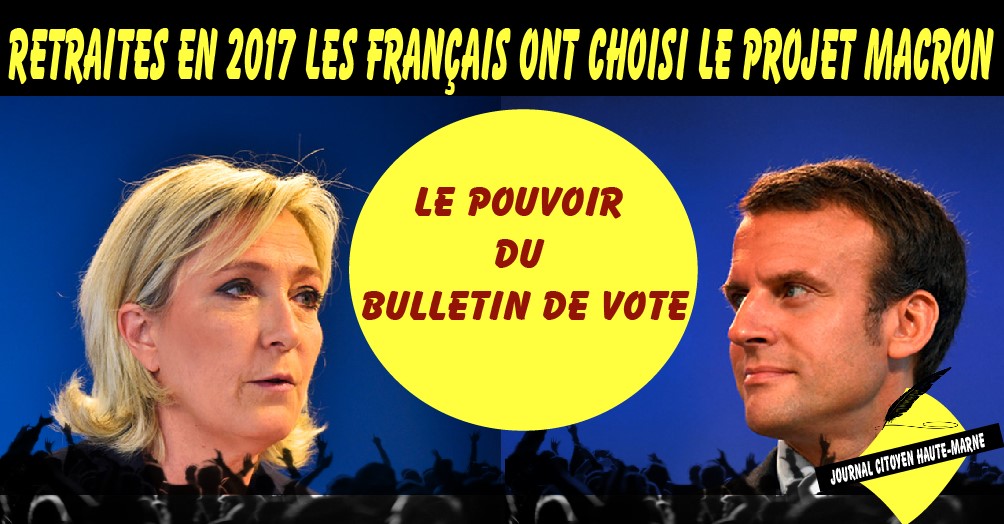 Retraites à Points les Français ont choisi le projet Macron en 2017 info Journal Citoyens de Haute Marne reportage vidéo