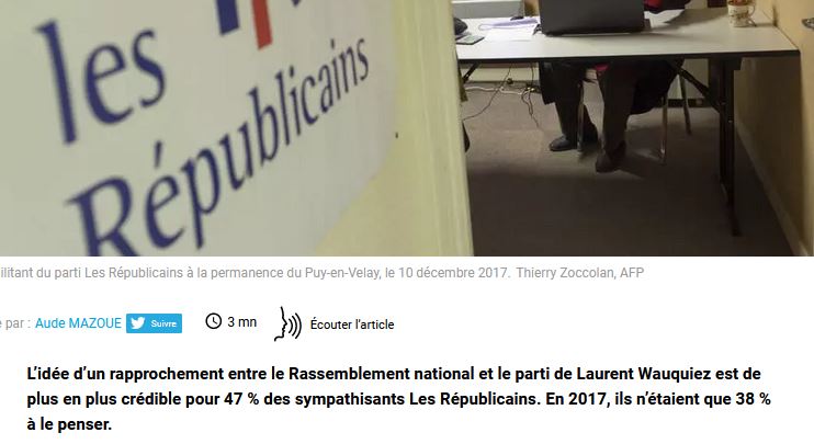Nicolas Lacroix proche de Laurent Wauquiez jugé trop proche des idées de Marine Le Pen lire ici