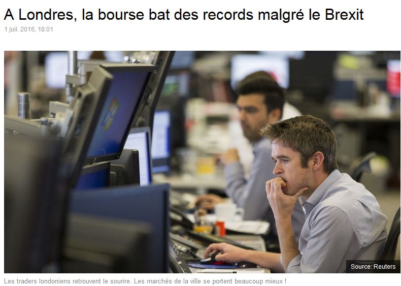 La bourse de Londre bat des records malgré le Brexi info le journal du citoyen Haute Marne