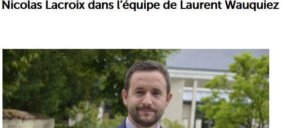 Nicolas Lacroix proche de Laurent Wauquiez jugé trop proche des idées de Marine Le Pen